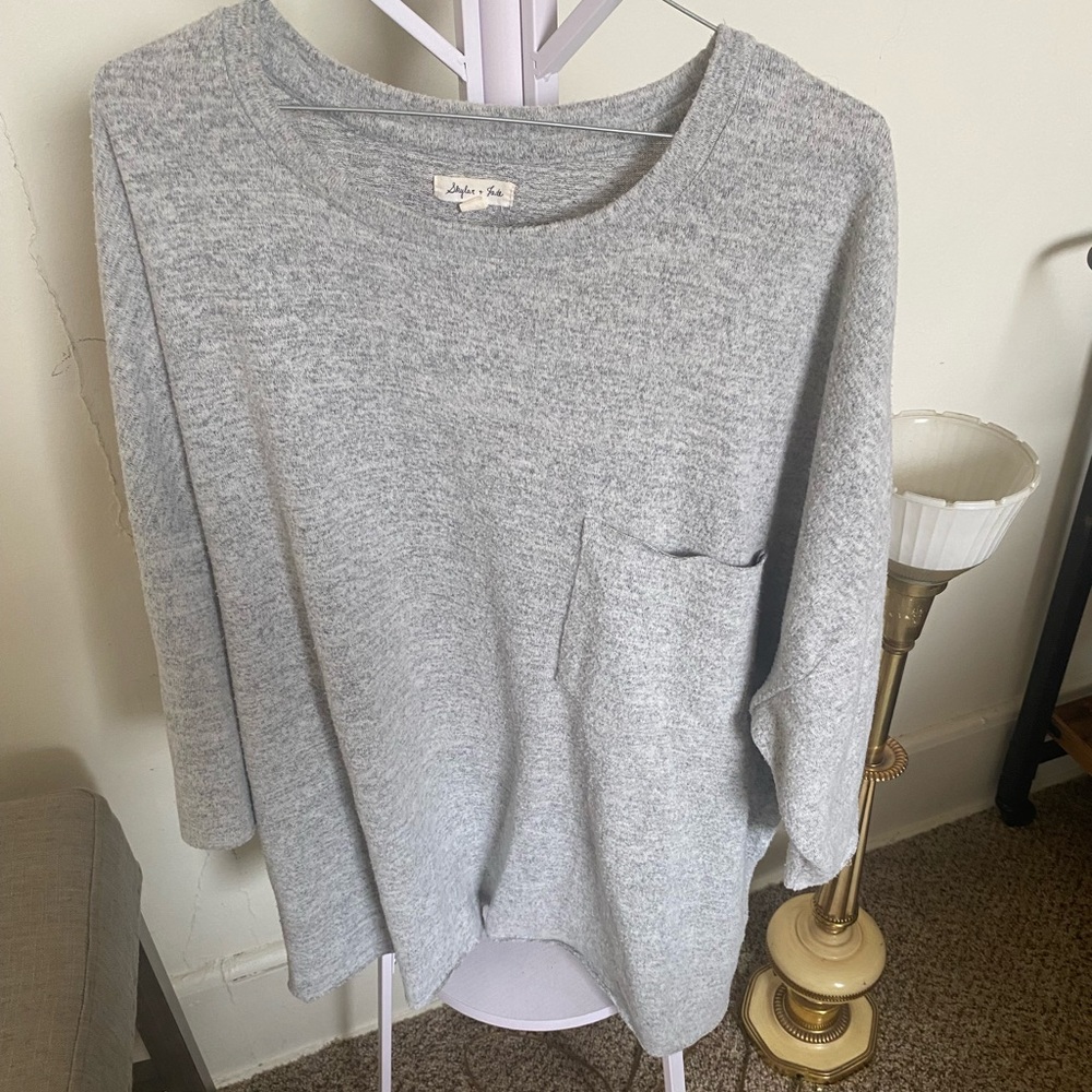 Soft long gray top